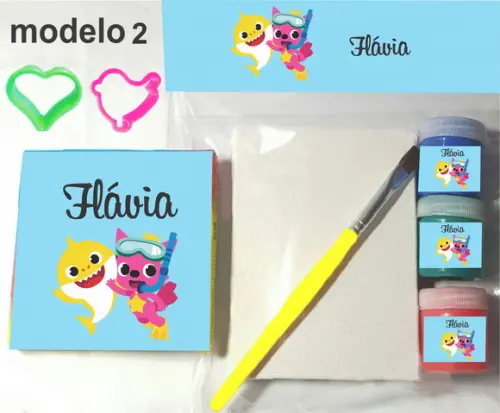 Kit Massinha e Pintura-baby Shark