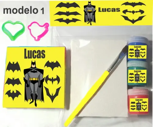 Kit Massinha e Pintura-batman