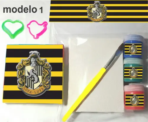 Kit Massinha e Pintura-brasões Hogwarts