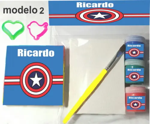 Kit Massinha e Pintura-capitão America