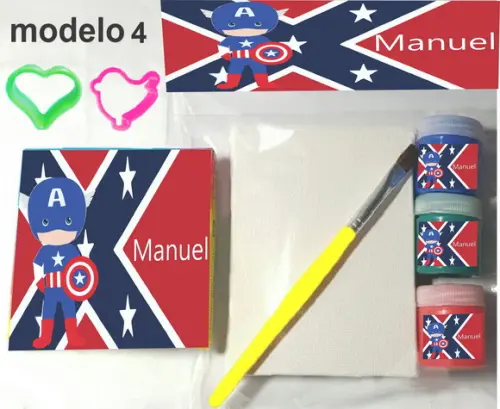 Kit Massinha e Pintura-capitão America
