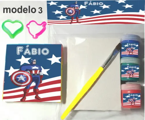 Kit Massinha e Pintura-capitão America