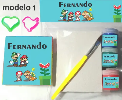 Kit Massinha e Pintura-mario Bros