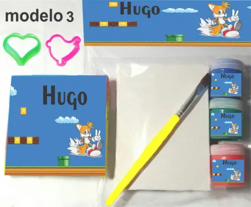 Kit Massinha e Pintura-mario Bros