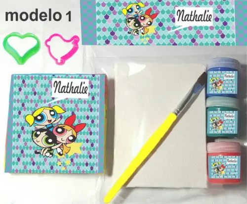 Kit Massinha e Pintura-menina Super Poderosas