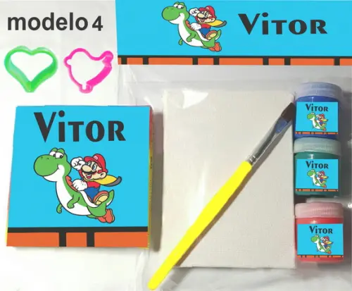 Kit Massinha e Pintura-mario Bros