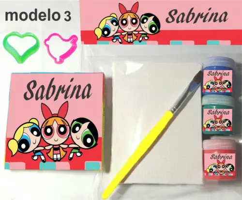Kit Massinha e Pintura-menina Super Poderosas