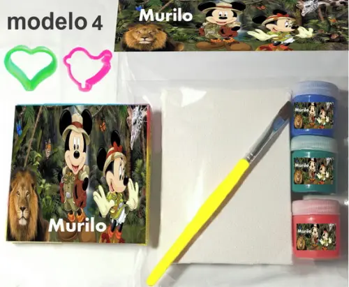 Kit Massinha e Pintura-mickey Safari