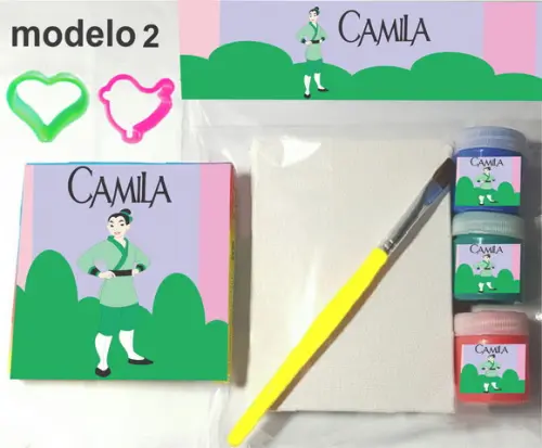 Kit Massinha e Pintura-mulan