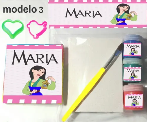 Kit Massinha e Pintura-mulan