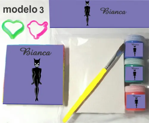 Kit Massinha e Pintura-mulher Gato