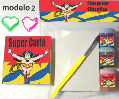 Kit Massinha e Pintura-mulher Maravilha