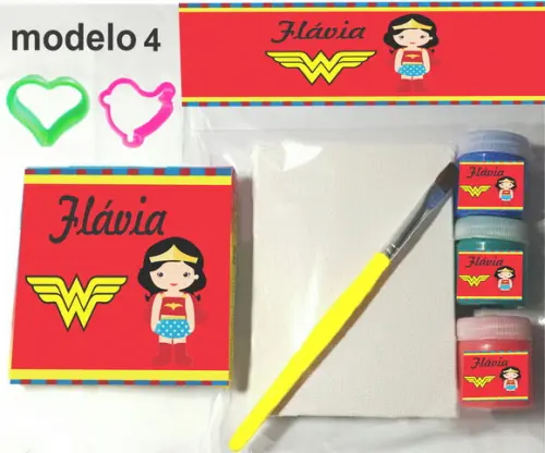 Kit Massinha e Pintura-mulher Maravilha