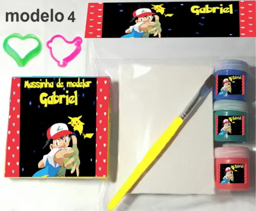 Kit Massinha e Pintura-pokemon