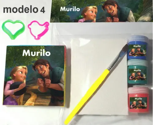 Kit Massinha e Pintura-rapunzel