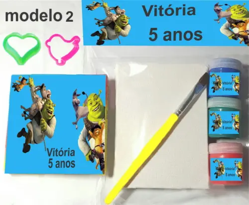 Kit Massinha e Pintura-shrek