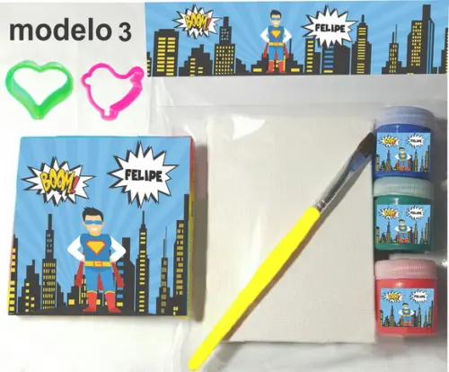 Kit Massinha e Pintura-super Heroi