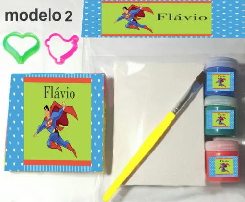 Kit Massinha e Pintura-super Homem