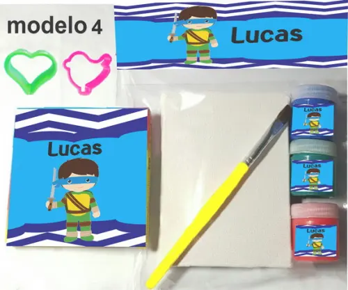 Kit Massinha e Pintura-tartaruga Ninja