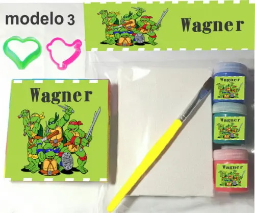 Kit Massinha e Pintura-tartaruga Ninja