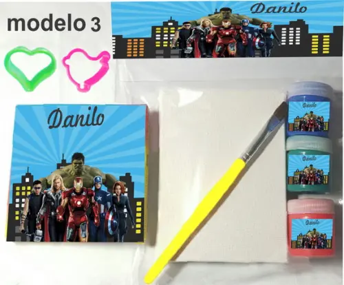 Kit Massinha e Pintura-vingadores