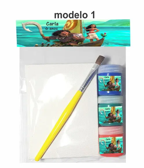 Kit pintura-Moana e Mauí