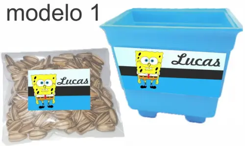 Kit Vaso e Semente-bob Esponja