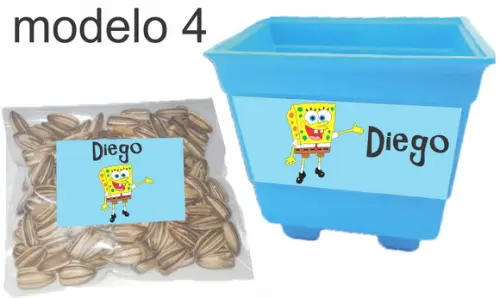 Kit Vaso e Semente-bob Esponja