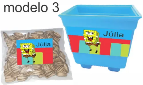Kit Vaso e Semente-bob Esponja
