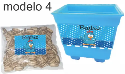 Kit Vaso e Semente-galinha Pintadinha