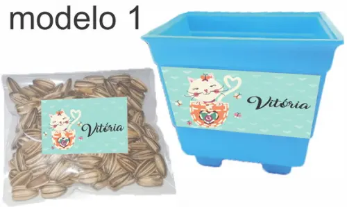 Kit Vaso e Semente-gatinho