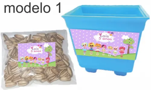 Kit Vaso e Semente-lalaloopsy