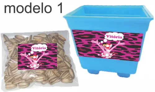 Kit Vaso e Semente-pantera Cor de Rosa