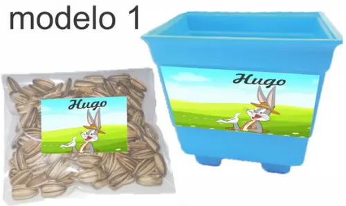 Kit Vaso e Semente-pernalonga