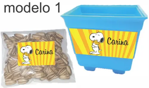 Kit Vaso e Semente-snoopy
