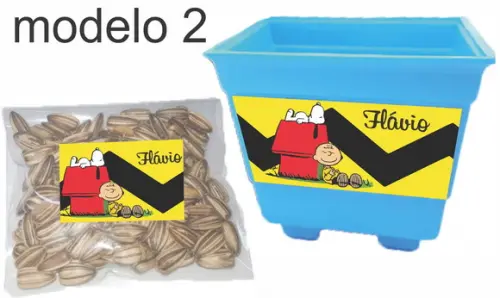 Kit Vaso e Semente-snoopy