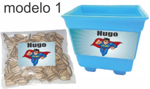 Kit Vaso e Semente-super Heroi