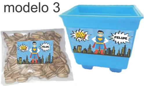 Kit Vaso e Semente-super Heroi