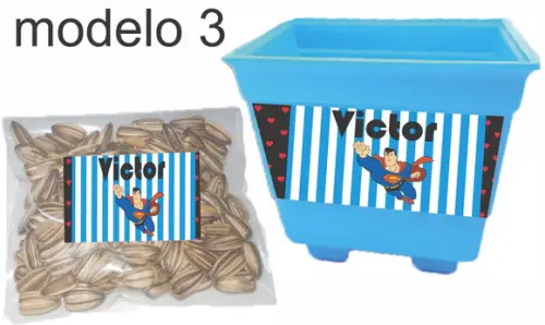 Kit Vaso e Semente-super Homem