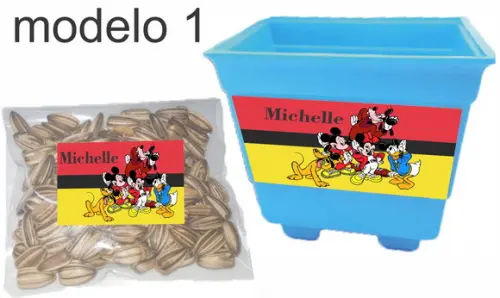 Kit Vaso e Semente-turma do Mickey