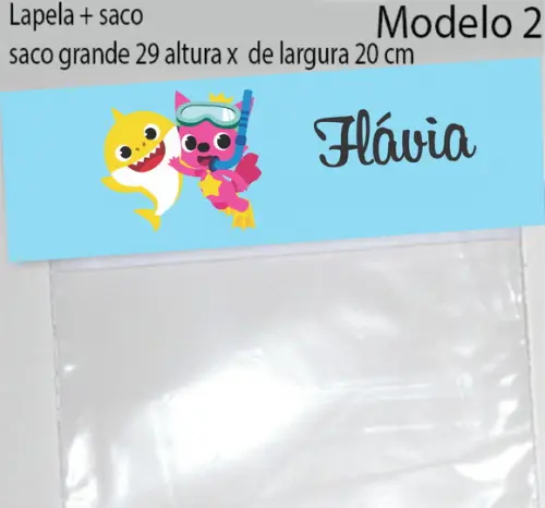 Lapela e Saco Grande-baby Shark