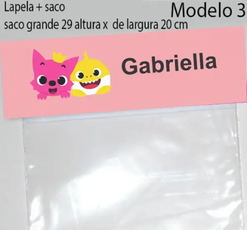Lapela e Saco Grande-baby Shark