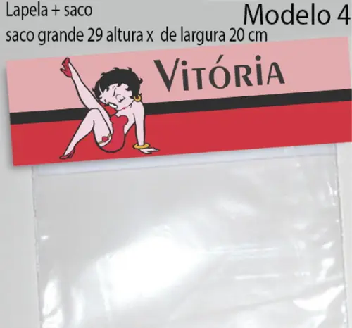 Lapela e Saco Grande-betty Boop