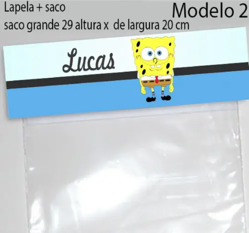 Lapela e Saco Grande-bob Esponja