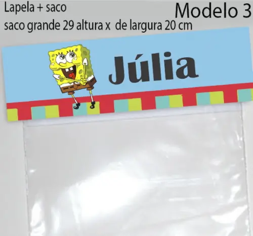 Lapela e Saco Grande-bob Esponja