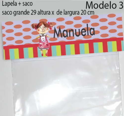Lapela e Saco Grande-boneca