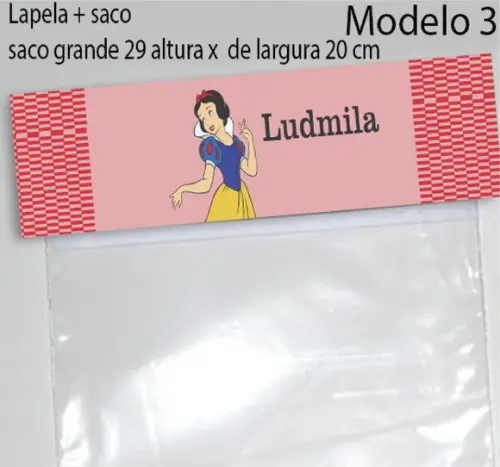 Lapela e Saco Grande-branca de Neve