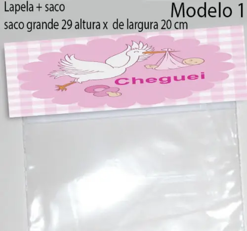 Lapela e Saco Grande-chá de Bebê