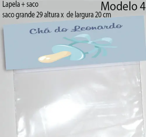 Lapela e Saco Grande-chá de Bebê