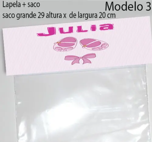 Lapela e Saco Grande-chá de Bebê